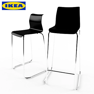 Sleek and Sturdy: IKEA Glenn Barstool 3D model image 1 