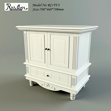 Sleek Nightstand with Textures 3D model image 1 