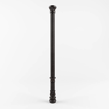 Industrial Cast Iron Column 3D model image 1 