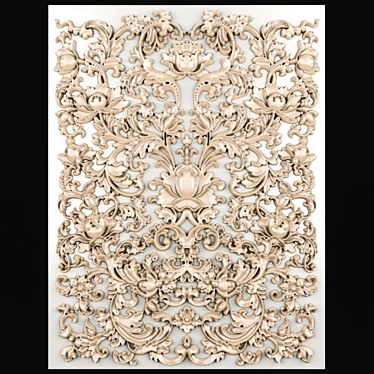 Elegant Fretwork Ceiling Decor 3D model image 1 