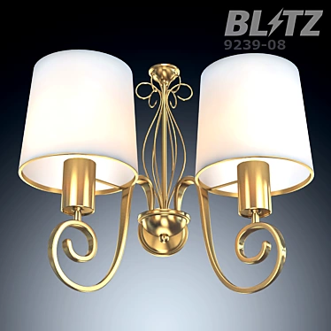 Blitz 9239-08 Sconce: Elegant Metal and Fabric Design 3D model image 1 
