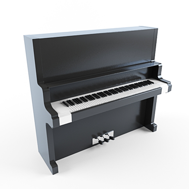 Compact Electronic Pianino 3D model image 1 