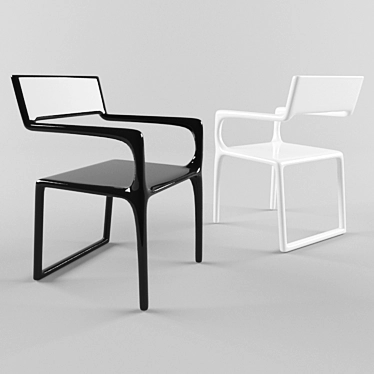 Elegant Comfort: P-Chair 3D model image 1 