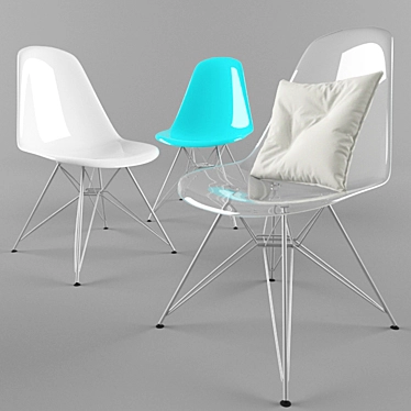 Eames "Eiffel- Stuhl DSR" Chair- Modern Design 3D model image 1 