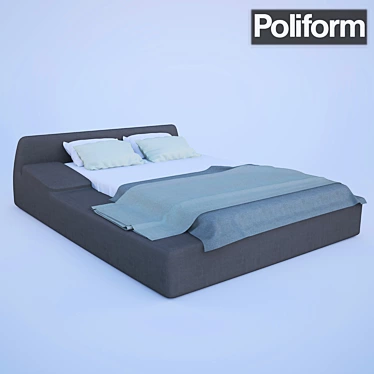 Title: Big B Bed by Poliform 3D model image 1 