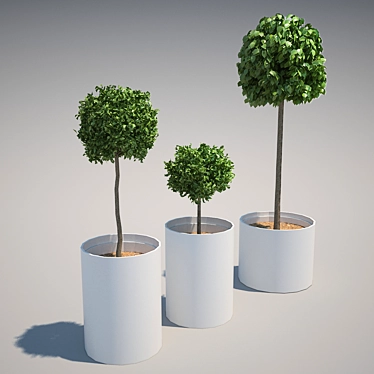 Assorted Bushes Set: Small, Medium, Large - Perfect for Scenic Displays 3D model image 1 