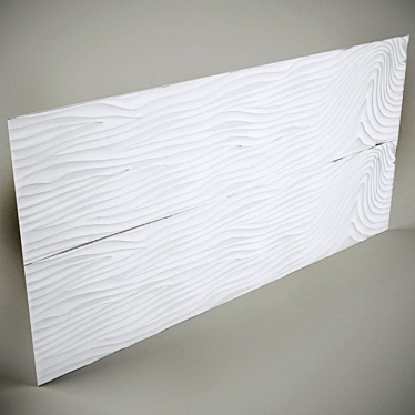 Stylish Plaster Wall Decor 3D model image 1 