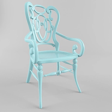 Elegant Monogram Chair 3D model image 1 