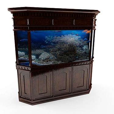 Classic Style Aquarium with Stand 3D model image 1 