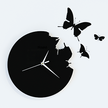 Fluttering Beauty Wall Clock 3D model image 1 