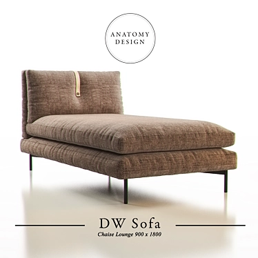 Anatomic DW Sofa Chaise Lounge 3D model image 1 