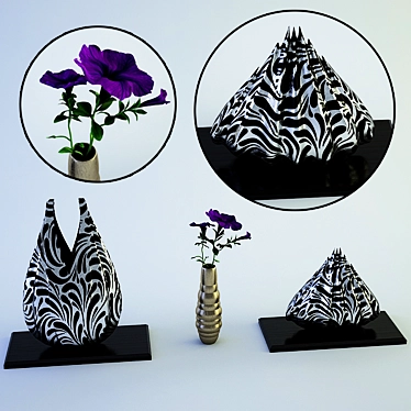 Elegant Glass Vase: A Beautiful Addition 3D model image 1 