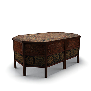 Exquisite Moroccan Style Table 3D model image 1 