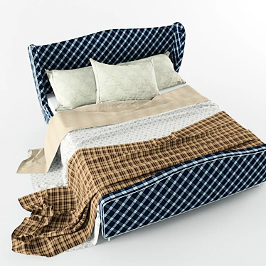 Classic Style Bed 3D model image 1 