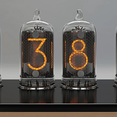Vintage Radio Tube Clock 3D model image 1 
