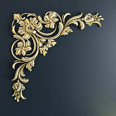 Elegant Fretwork Decor 3D model image 1 