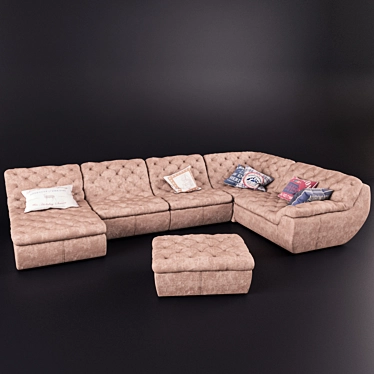 Midnight Modular Sofa 3D model image 1 