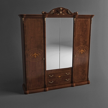 Aqua Rhodes Assolo Wardrobe 3D model image 1 