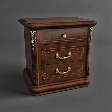 Assolo Aqua Rhodes Cupboard: Compact and Stylish 3D model image 1 