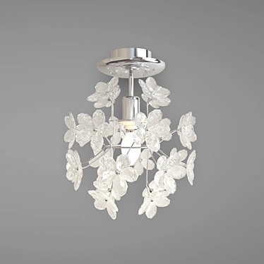 Eglo 91819 Fenari Chandelier: Stylish Chrome and Clear Design 3D model image 1 