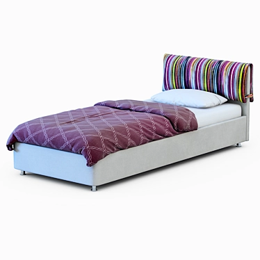 Modern Bed Box Spring: 3ds Max 2010, V-Ray 2.40.03, obj, fbx 3D model image 1 