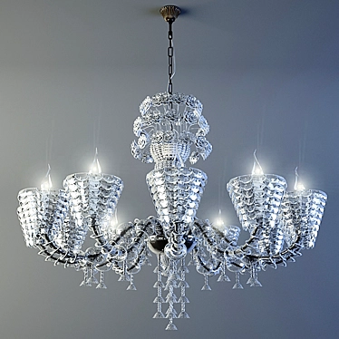 Elegant Crystal Chandelier 3D model image 1 