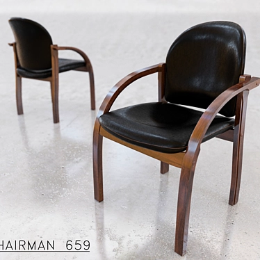 Stylish Visitor Chair: Chairman 659 3D model image 1 