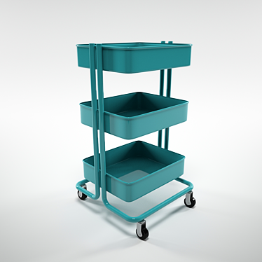 Multi-Functional IKEA Kitchen Cart 3D model image 1 