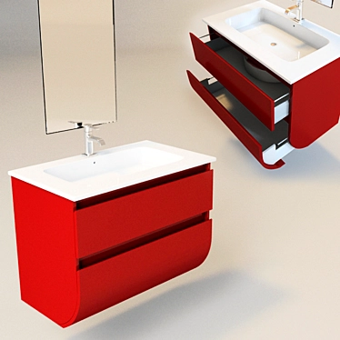 Sleek Ceramic Washbasin 3D model image 1 