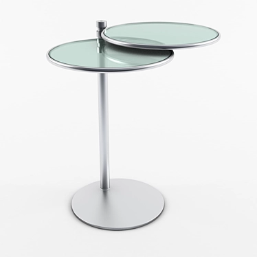 Sleek Glass Inox Table 3D model image 1 