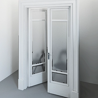 Elegant Entryway: 2080mm x 1200mm Classic Door 3D model image 1 
