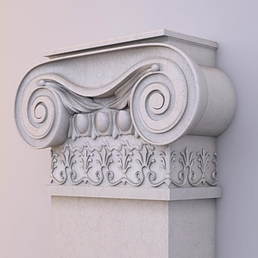 Elegant Ionic Pilasters 3D model image 1 