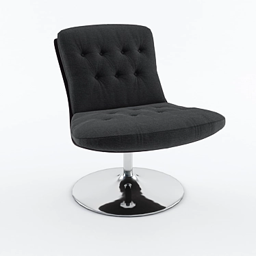 Sleek Black Chair: Contemporary Elegance 3D model image 1 