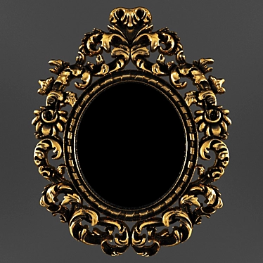 Luxury Baroque Gold Wall Mirror 3D model image 1 