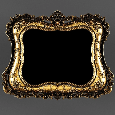 Luxury Baroque Gold Wall Mirror 3D model image 1 