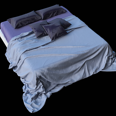Ultra Cozy Double Bed 3D model image 1 