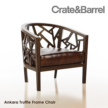Crate&Barrel Ankara Truffle Chair: Stylish Comfort 3D model image 1 