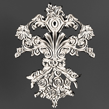 Title: Ornate Wall Decor: Fretwork & Carvings 3D model image 1 