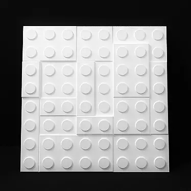 Seamless 3D Lego Panel - Stunning Design! 3D model image 1 