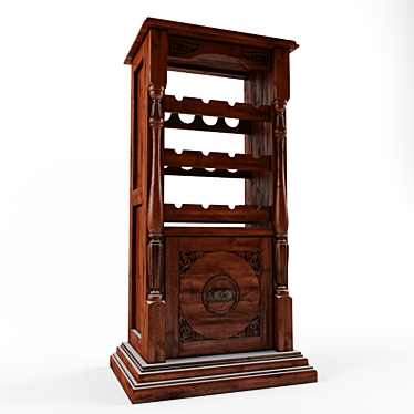 Elegant Wine Cabinet 3D model image 1 