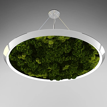 Sleek Green Light Fixture 3D model image 1 