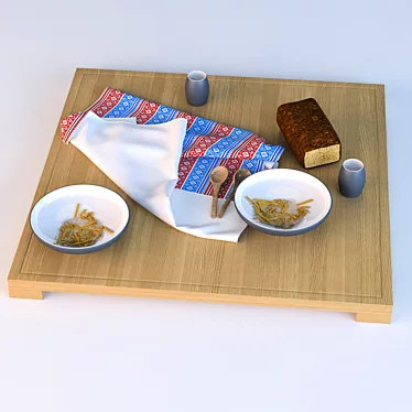 Elegant Dining Tableware 3D model image 1 