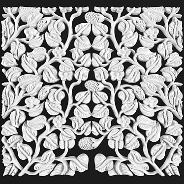 Elegant Fretwork Panels 3D model image 1 