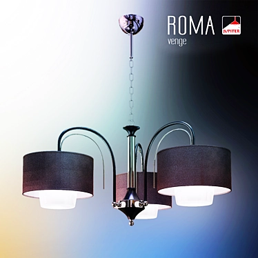 Luxury ROMA 3 Venge Chandelier 3D model image 1 