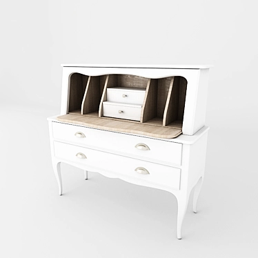 Vintage Writing Desk 3D model image 1 