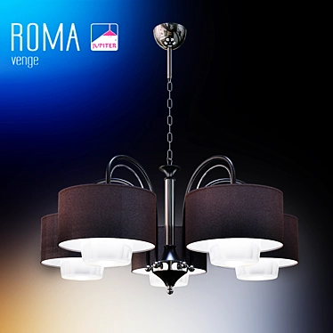 JUPITER ROMA 5: Elegant Venge Chandelier 3D model image 1 