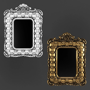 Luxury Baroque Gold Mirror 3D model image 1 