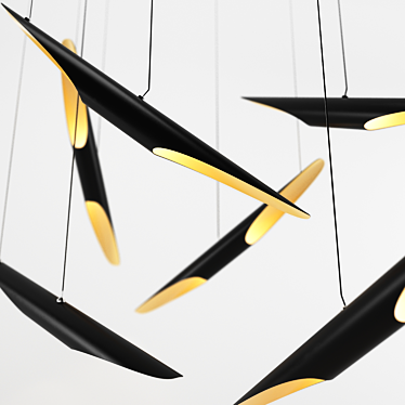 Elegant Coltrane Pendant Light 3D model image 1 