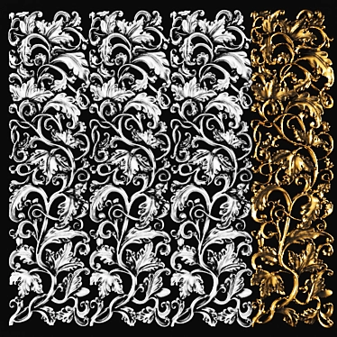 Elegant Fretwork Molding 3D model image 1 