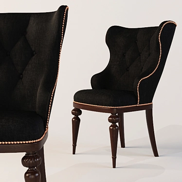 Elegant Vintage Armchair 3D model image 1 